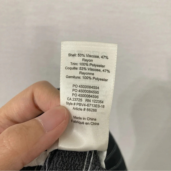 Aritzia Wilfred Faun Black Stripe Wide Leg Crop Pants size Small - Picture 5 of 13